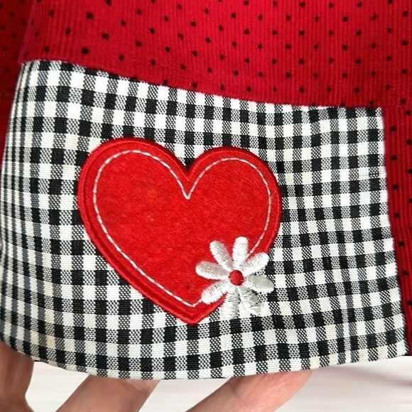 L g Fashions Vintage Red Cotton Corduroy Jumper with Scottish Terriers 18 month - Picture 3 of 12